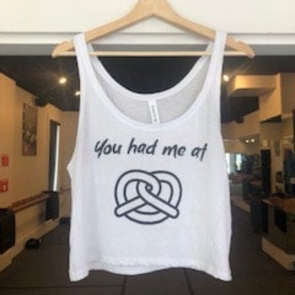 White Barre Pretzel Workout Tank